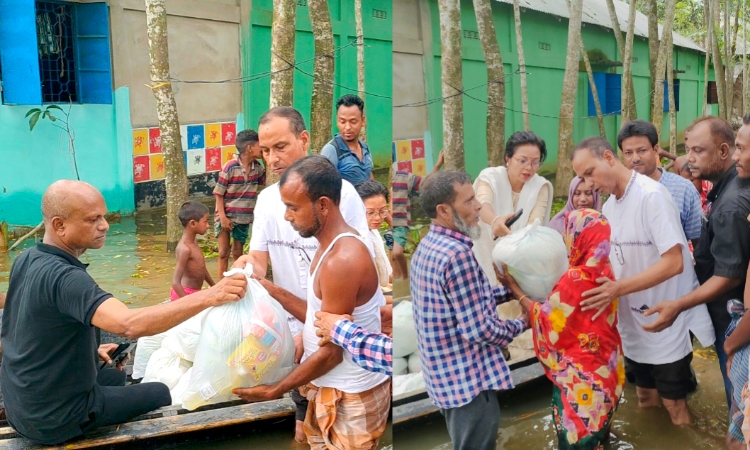 ওসমানীনগরে উপজেলা পরিষদের উদ্যোগে ত্রাণ বিতরণ