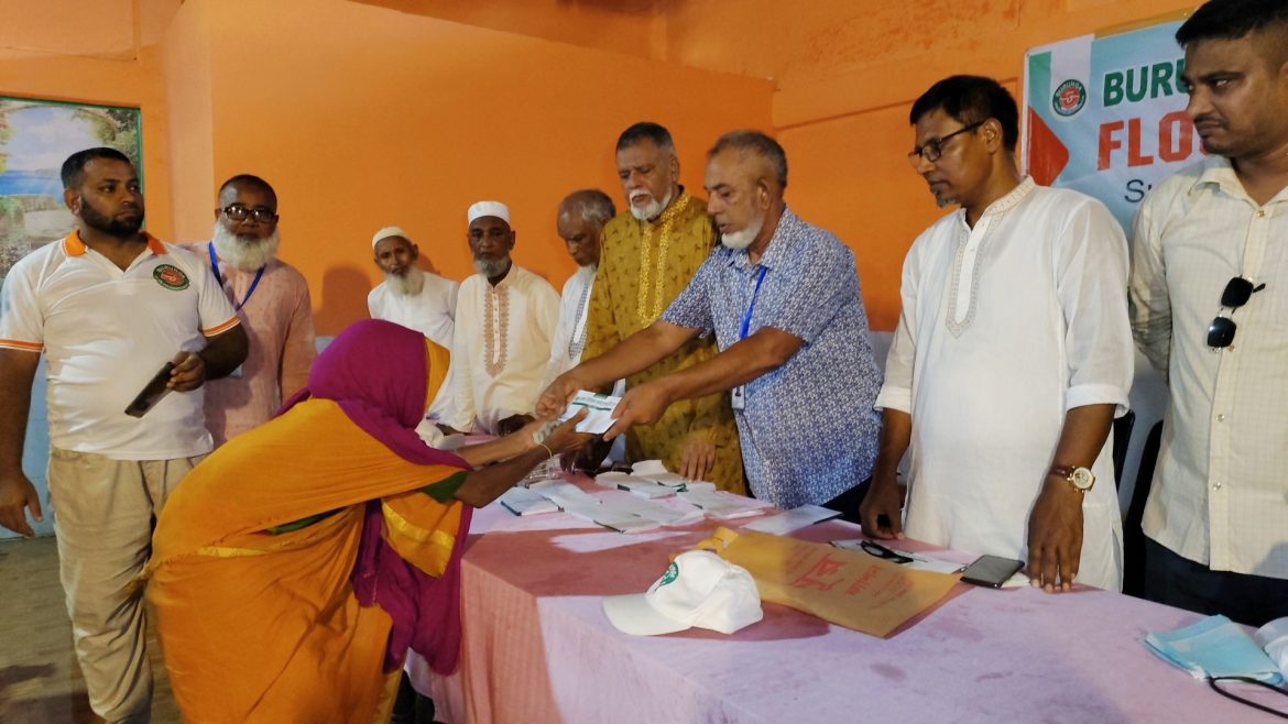 ওসমানীনগরে বুরুঙ্গা ইউনিয়ন ফাউন্ডেশন ইউকে’র নগদ অর্থ বিতরণ