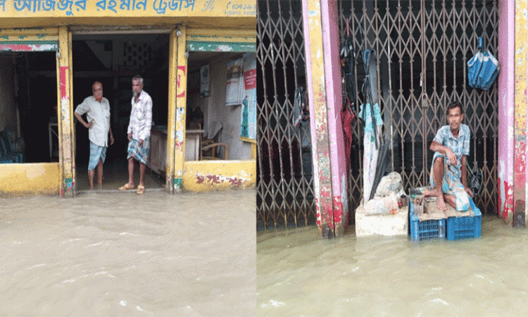 সিলেটে বন্যা পরিস্থিতি অপরিবর্তিত  কুশিয়ারায় পানি বেড়ে প্লাবিত আট শতাধিক গ্রাম